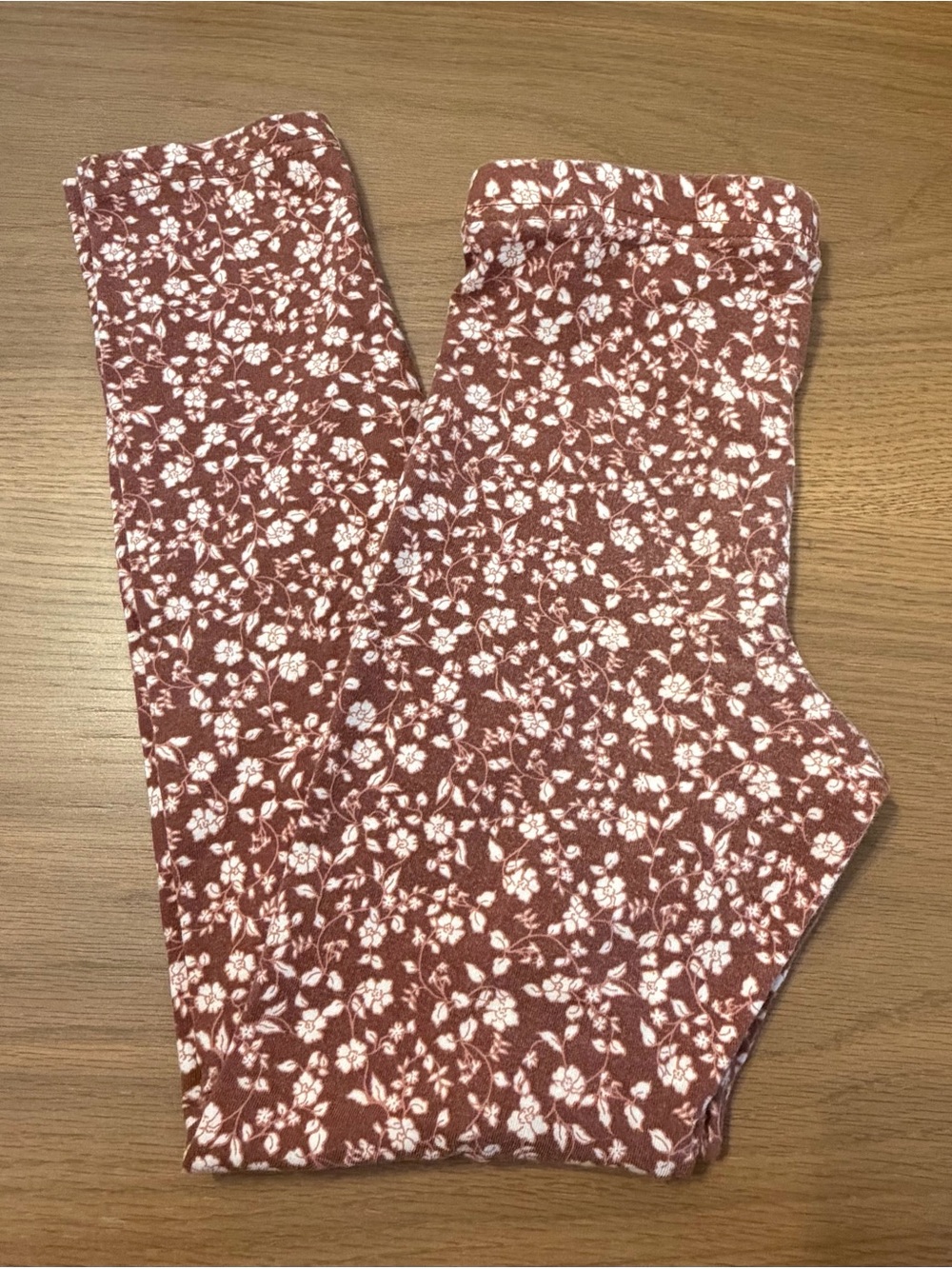 3 for $8 Girls' Rust Floral Leggings